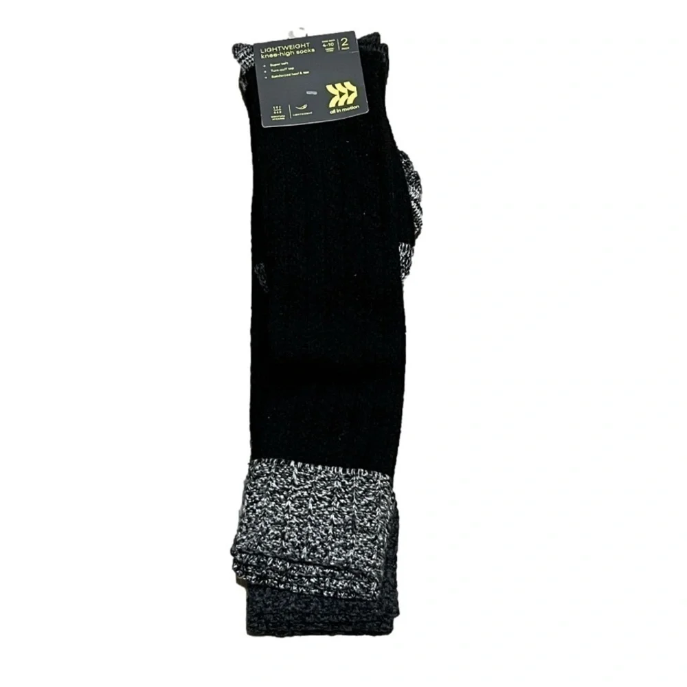 All in Motion Women's 2 Pack of Lightweight Knee High Socks Soft New Size 4-10